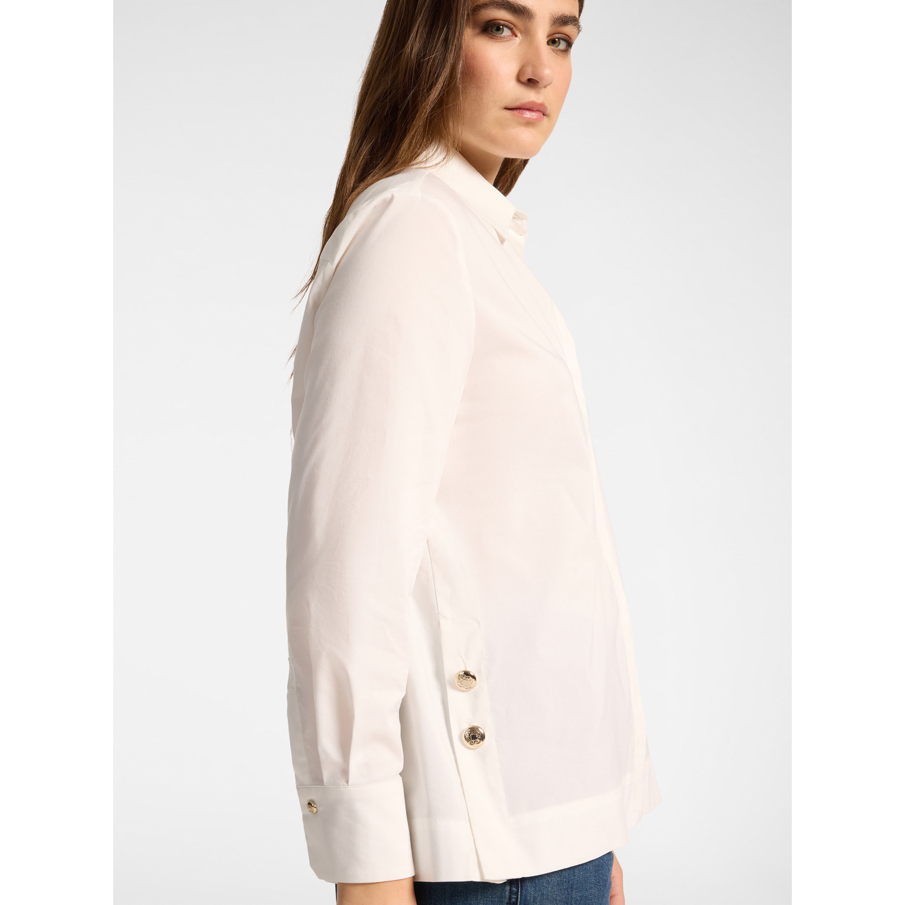Elena Mirò - Camisa de popelina - Blanco
