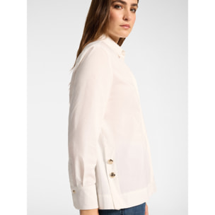 Elena Mirò - Camisa de popelina - Blanco