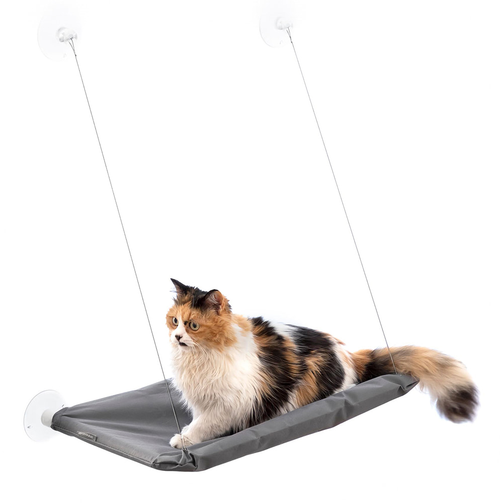 Amaca sospesa per gatti catlax - grigio - 56x38x2,5 cm
