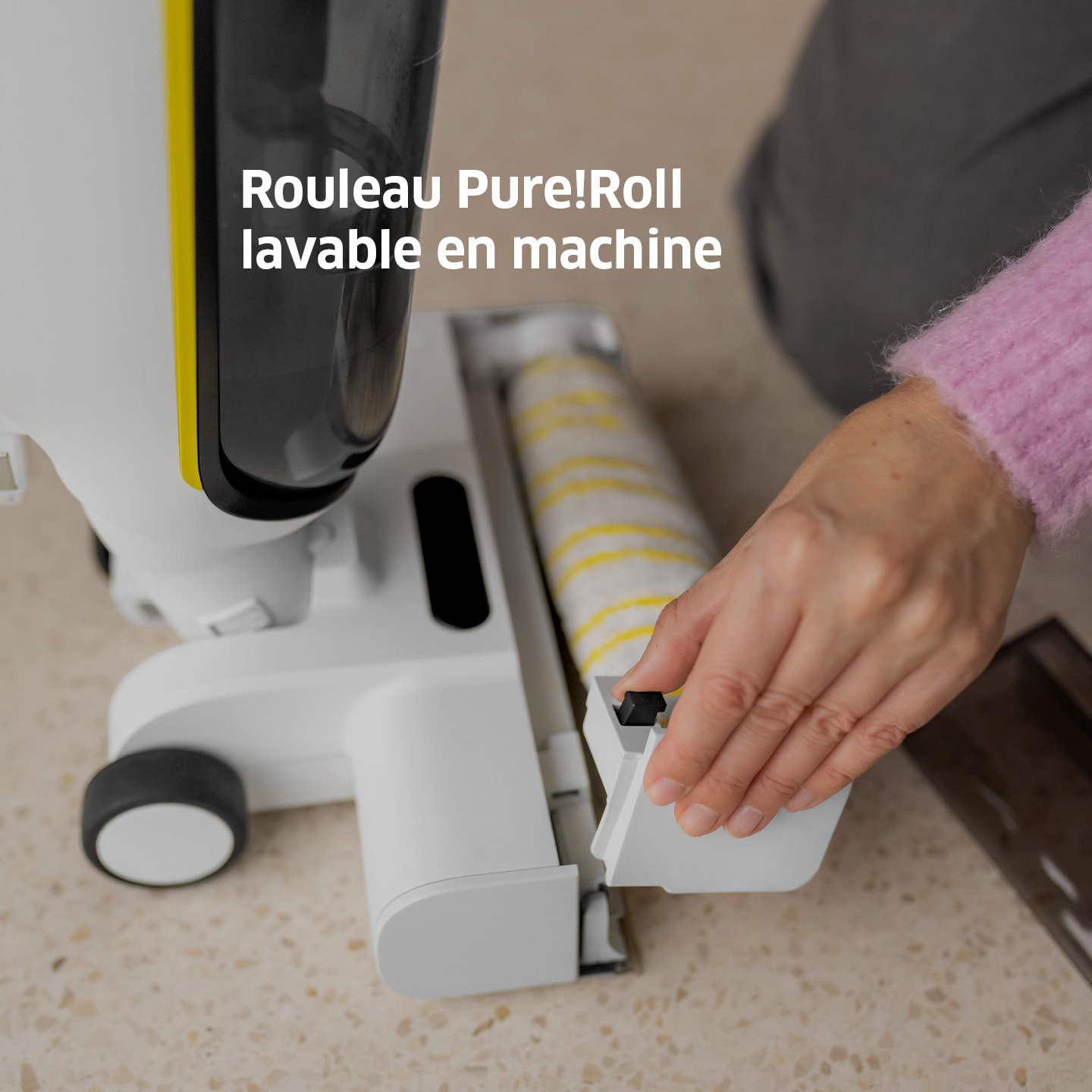 Aspirateur laveur sans fil Karcher FCV4 DRY EXTRA - eau/poussières - 200 m² - aspire lave et sèche - autonettoyage 70° - 2 rouleaux