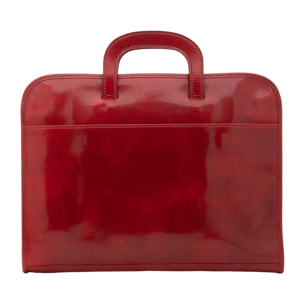 Borsa da lavoro uomo in vera pelle - Modello False - 100% Made in Italy - 40.0 x 30.0 x 6.0 cm