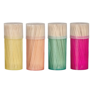 4 boîtes 100 cure-dents bambou