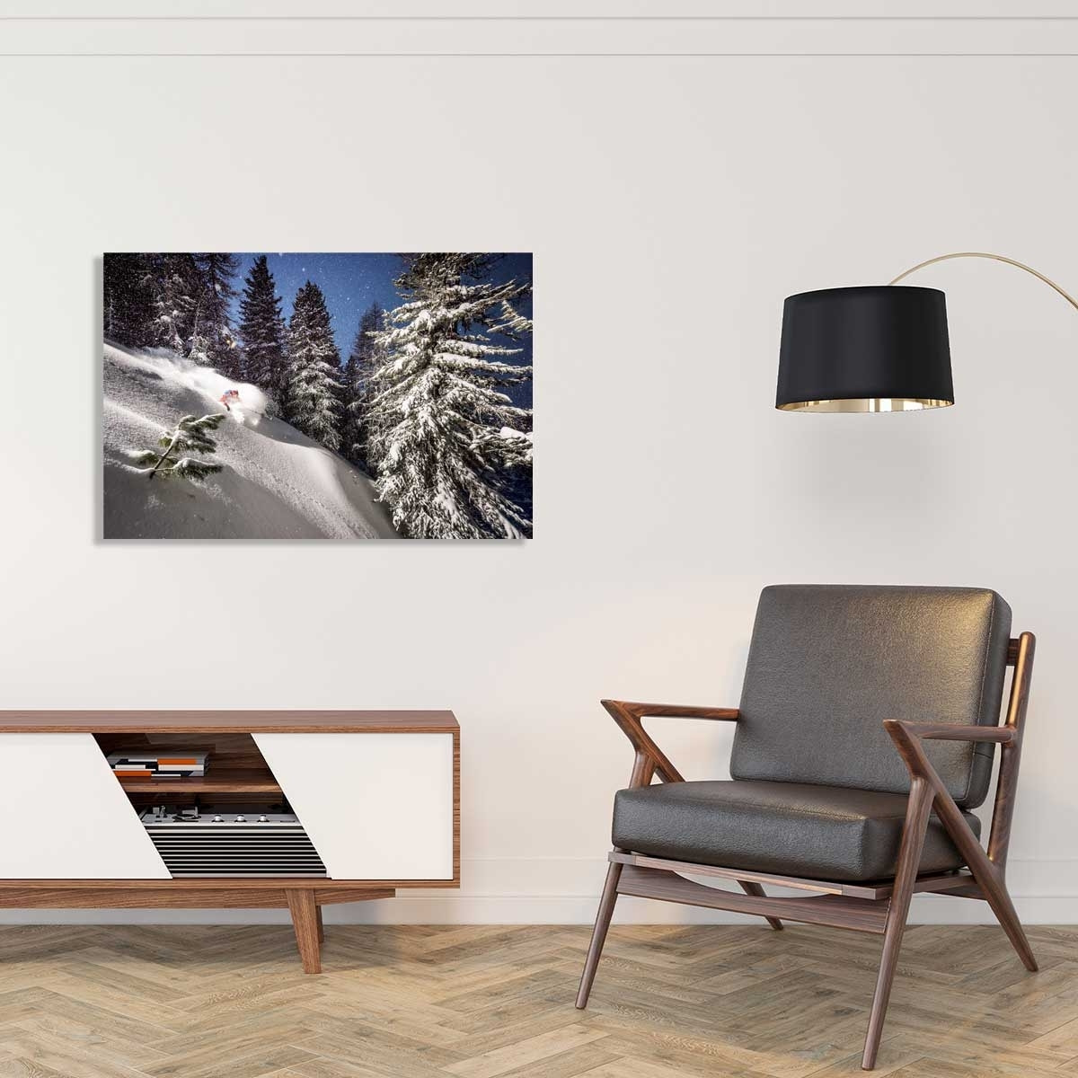 Tableau freeride ski session Tableau alu Dibond