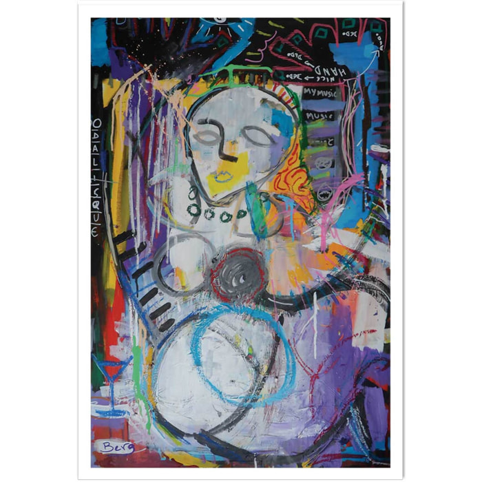 Affiche abstraite odalisque Affiche seule