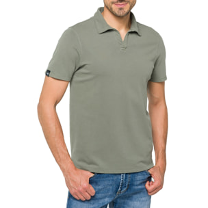 Polo Hot Buttered Lovina tinta unita verde militare