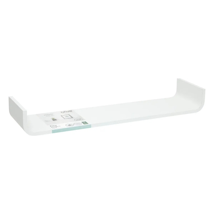 Étagère "Fixy" courbée blanc 80x20cm