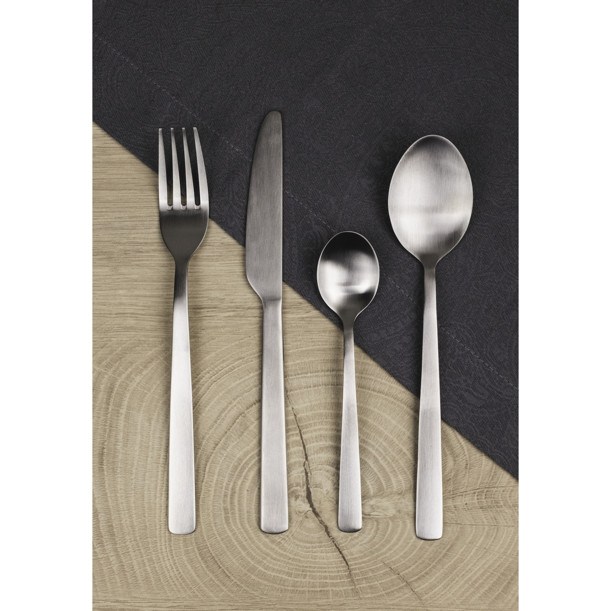 Set 3pc cuchara acero inox reciclado mate root