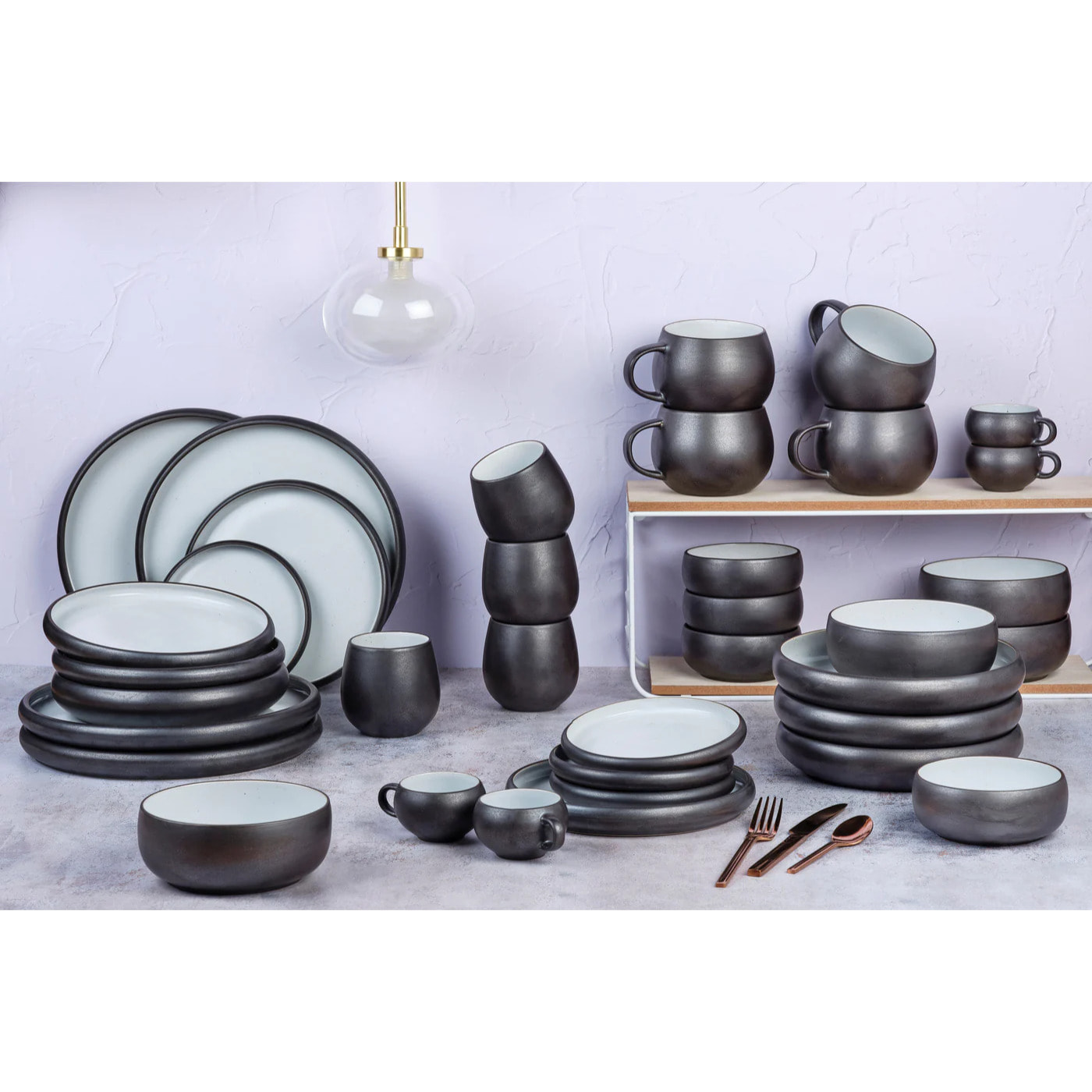 Service Complet GOURMET - 36 pièces - Onyx