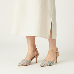 Decolletè con cinturino regolabile - tacco 8,5 cm