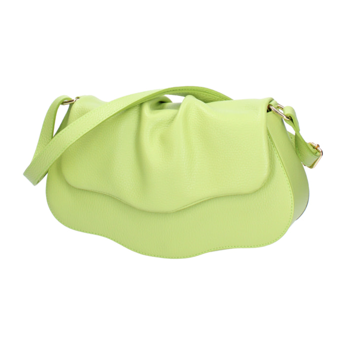 Borsa a spalla da donna In Vera pelle Made in Italy 30,5x19,5x9 cm