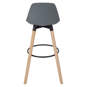 Tabouret De Bar Walt Gris - Lot De 2