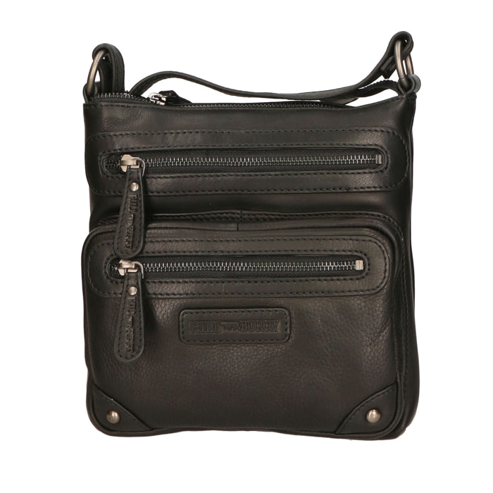 Borsa a tracolla da uomo - Modello False - Vera pelle RFID - 22.0 x 23.0 x 5.0 cm