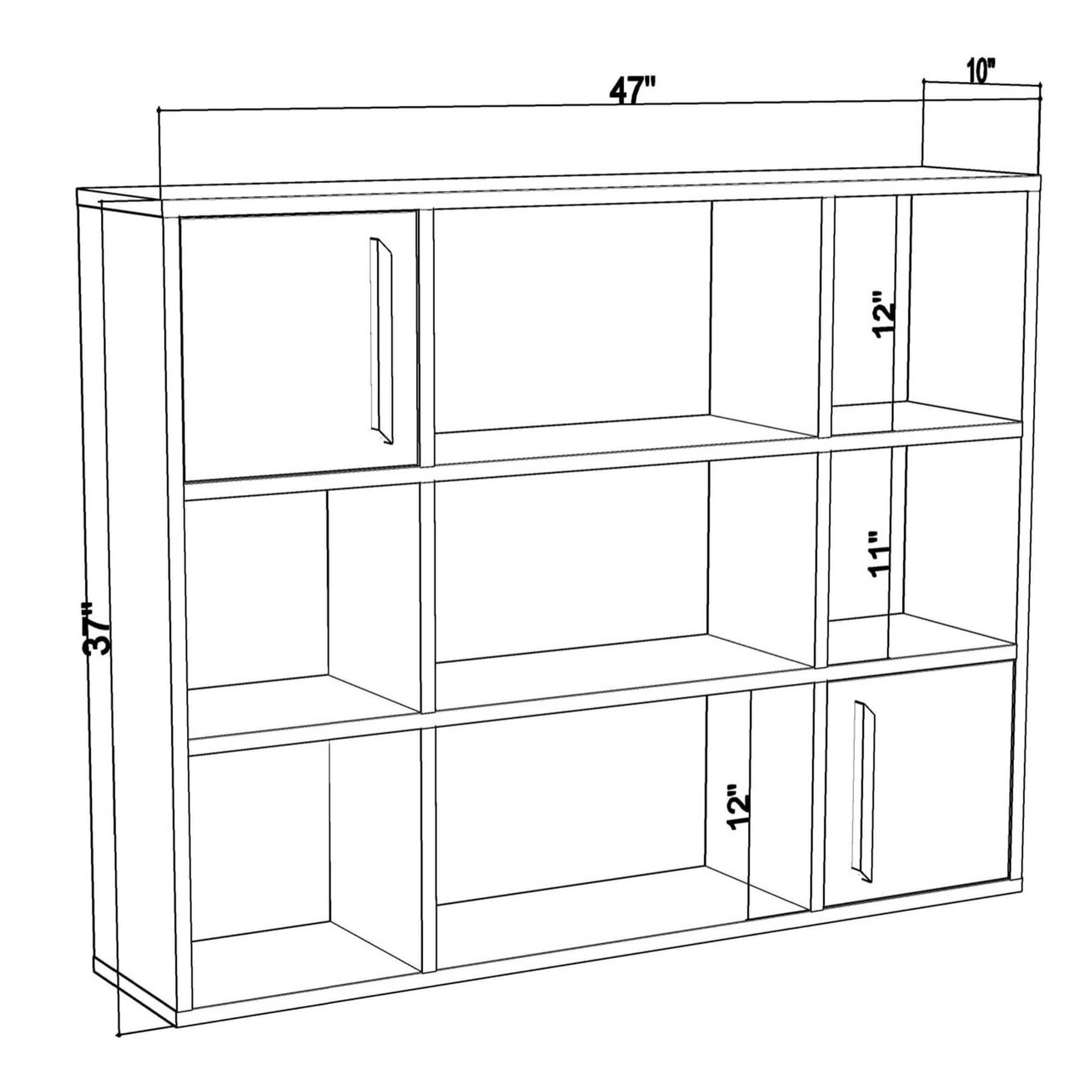 Librería, 100% tablero de aglomerado rechapado en melamina, color antracita