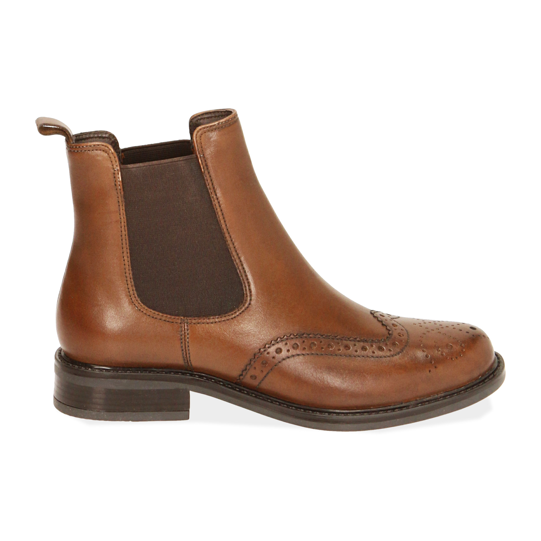 Botas Chelsea de piel coñac