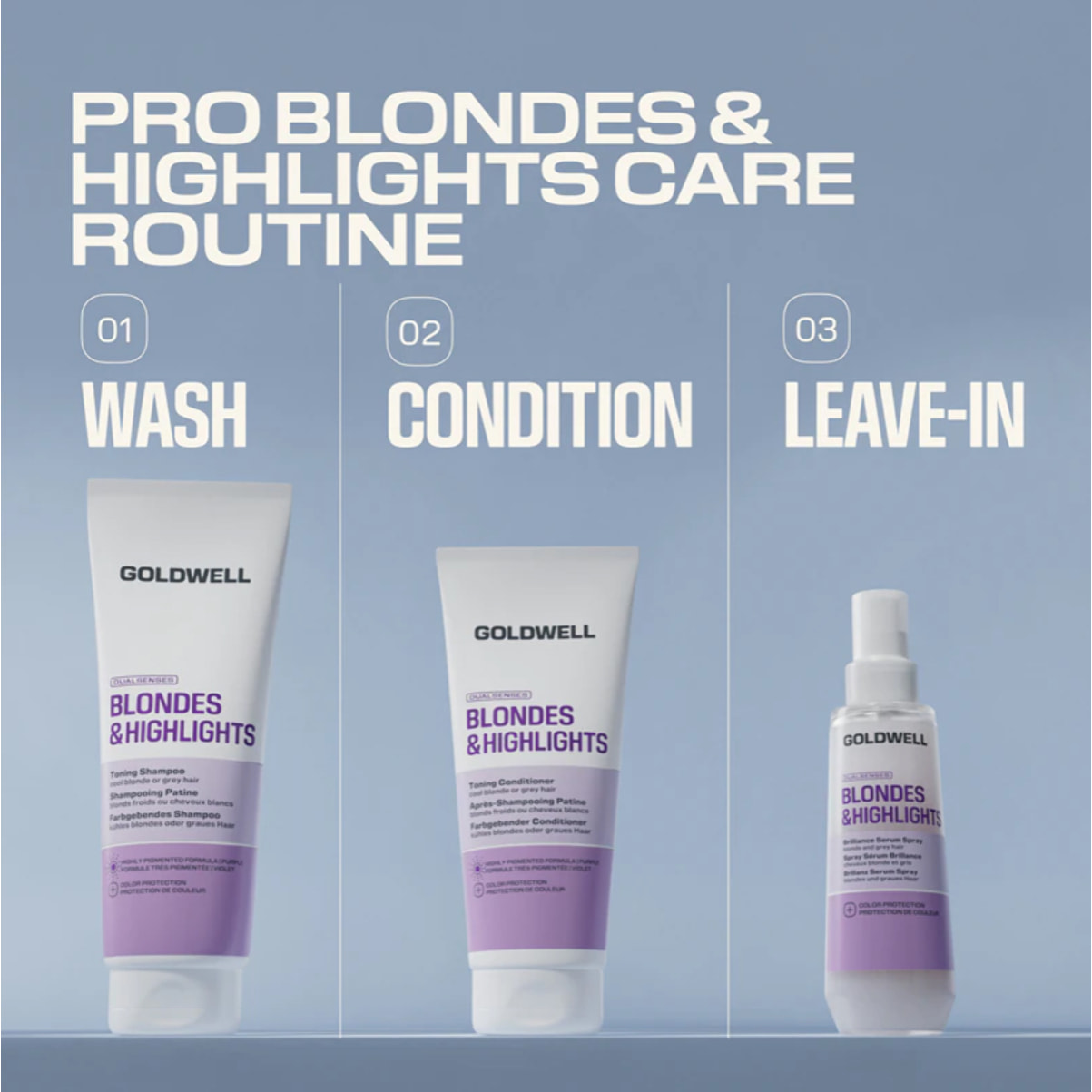 GOLDWELL DS Blondes & Highlights Toning Shampoo 250ml