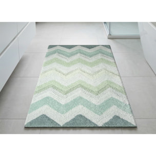 Tappeto Bagno Super Assorbente E Antiscivolo Fantasia Zig Zag Modello Corner Bosco