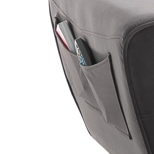 Canapé convertible Tomasucci PREMIER, en coton et mousse, gris, 180 × 54 × 42 cm
