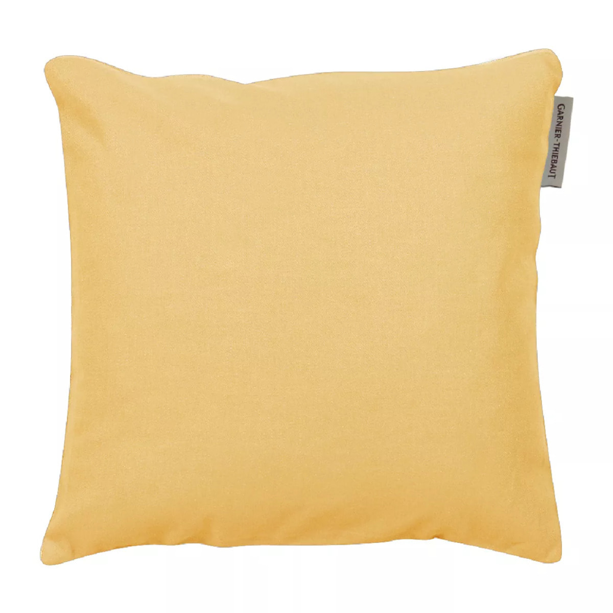 Housse de coussin pur coton 210 g/m² uni jaune Confettis mimosa