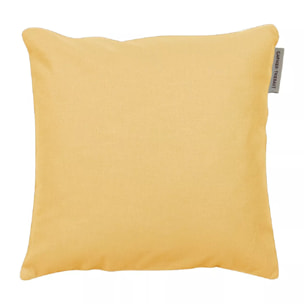 Housse de coussin pur coton 210 g/m² uni jaune Confettis mimosa