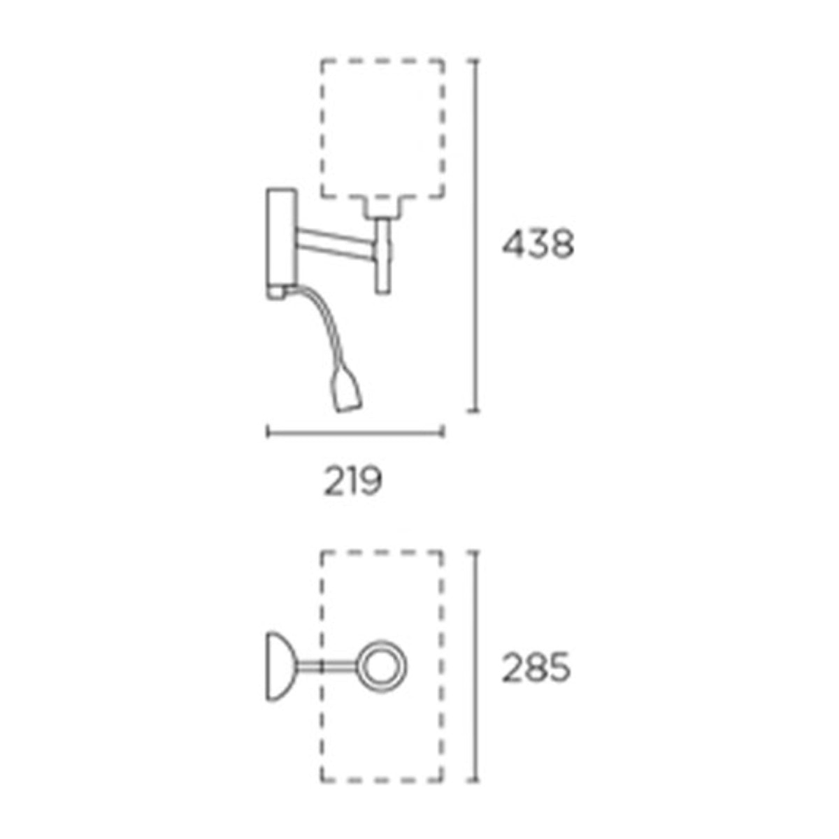 LEDS C4 APLIQUE BRISTOL LED 2.2 BLANCO CÁLIDO - 3000K NÍQUEL SATINADO. PANTALLA NO INC