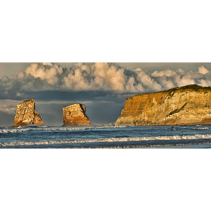 Tableau plage d'hendaye et les rochers des 2 jumeaux Toile imprimée