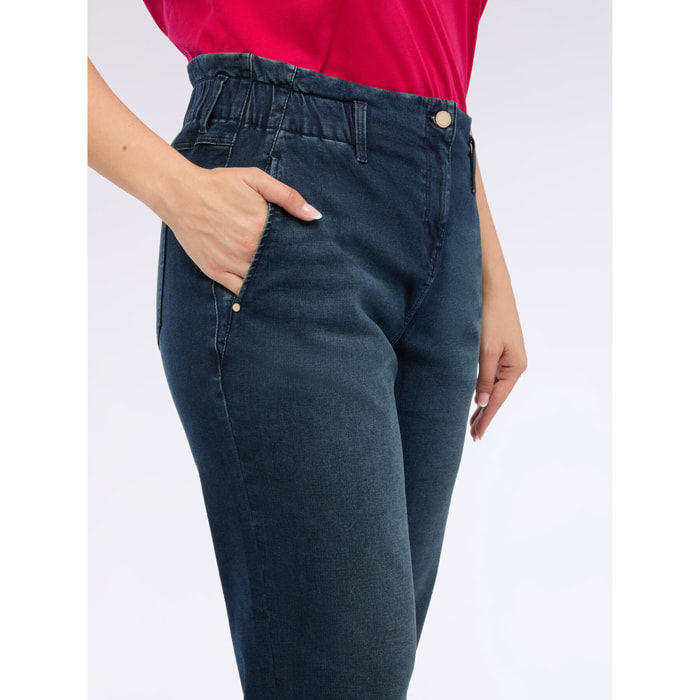 Fiorella Rubino - Jeans balloon efecto desgastado - Azul