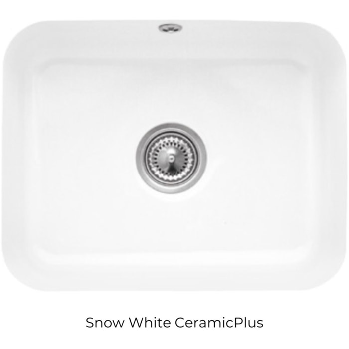 Evier 1 bac Cisterna 60C Snow White CeramicPlus avec vidage manuel