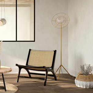 Lampadaire en métal doré - Bandia