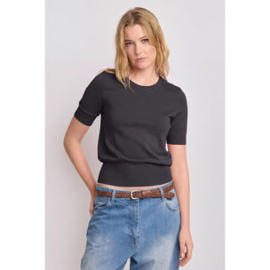 Kocca - Maglia con cut-out Donna, Tinta unita, Girocollo