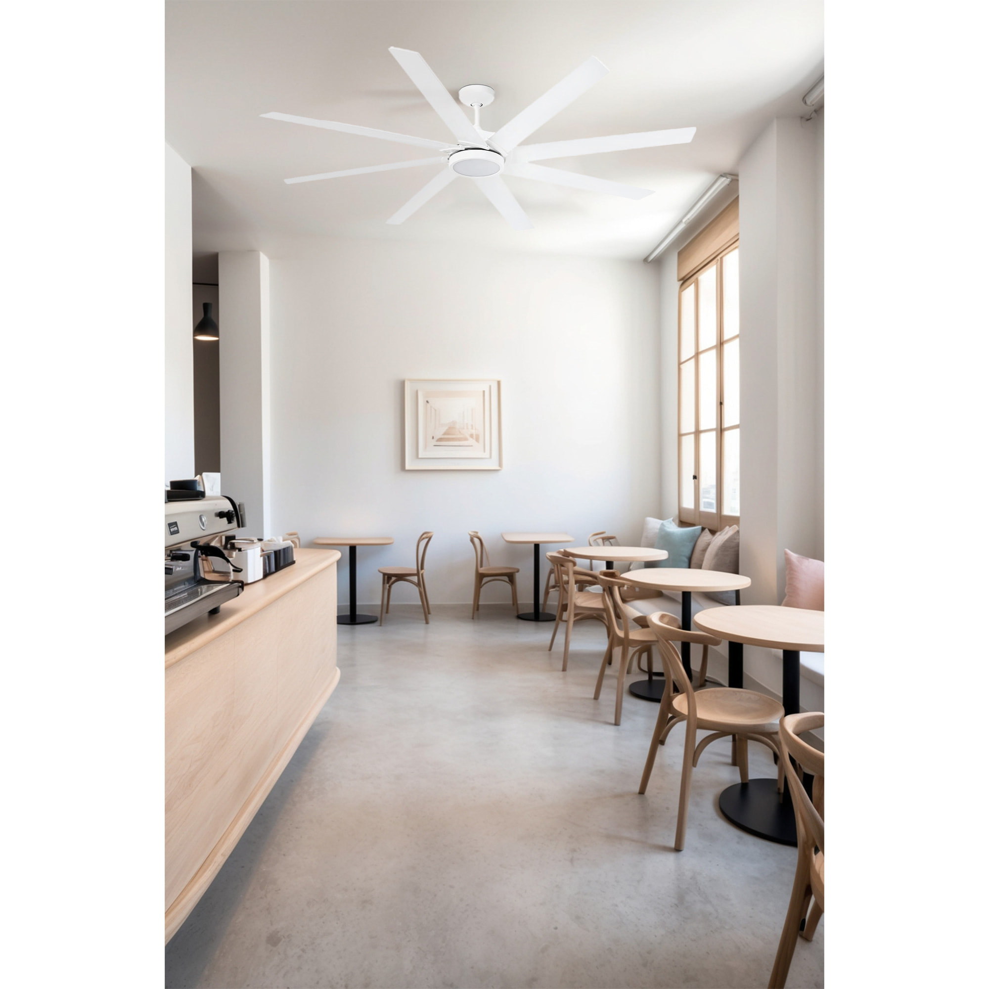 CENTURY XL LED ventilatore da soffitto bianco DC