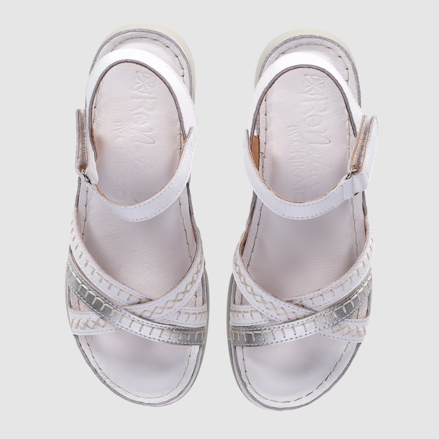 Sandalias de Piel - Blanco - Tacón: 3 cm