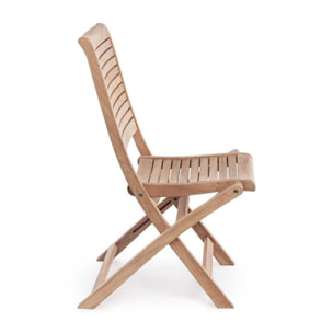 Set di 2 sedie GALILEA in legno teak, pieghevoli