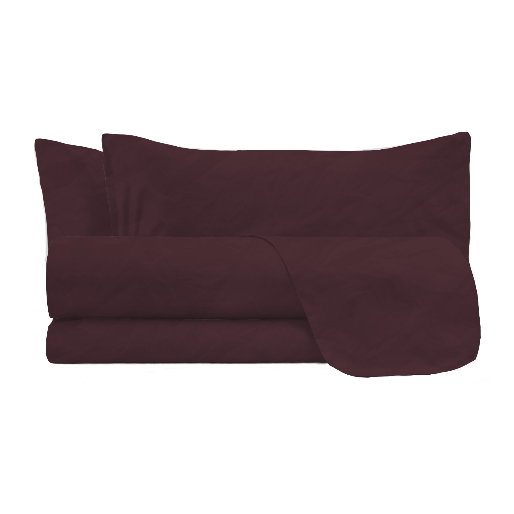 COMPLETO LETTO WATER WASHED, 100% Microfibra, No Stiro - BORDEAUX