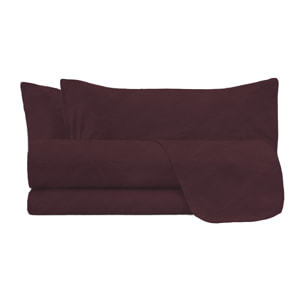 COMPLETO LETTO WATER WASHED, 100% Microfibra, No Stiro - BORDEAUX