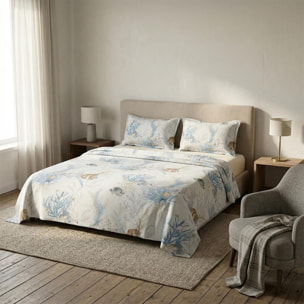 Set completo letto matrimoniale 100% cotone, 180x200 cm, con Stampa Digitale di Alta Qualità, Intrecci