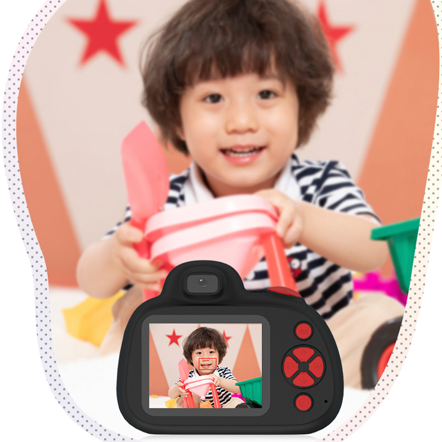 Fotocamera digitale D6S con foto da 48mpx e video HD per bambini. schermo 2.4. Messa a fuoco manuale e automatica. Flash, fotocamera secondaria.