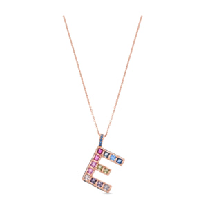 Collar E acabado oro rosa 18k