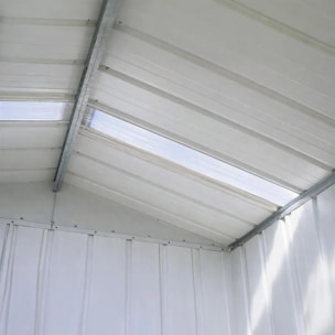 Abri de jardin métal vert Yardmaster 11,03 m² + kit d'ancrage