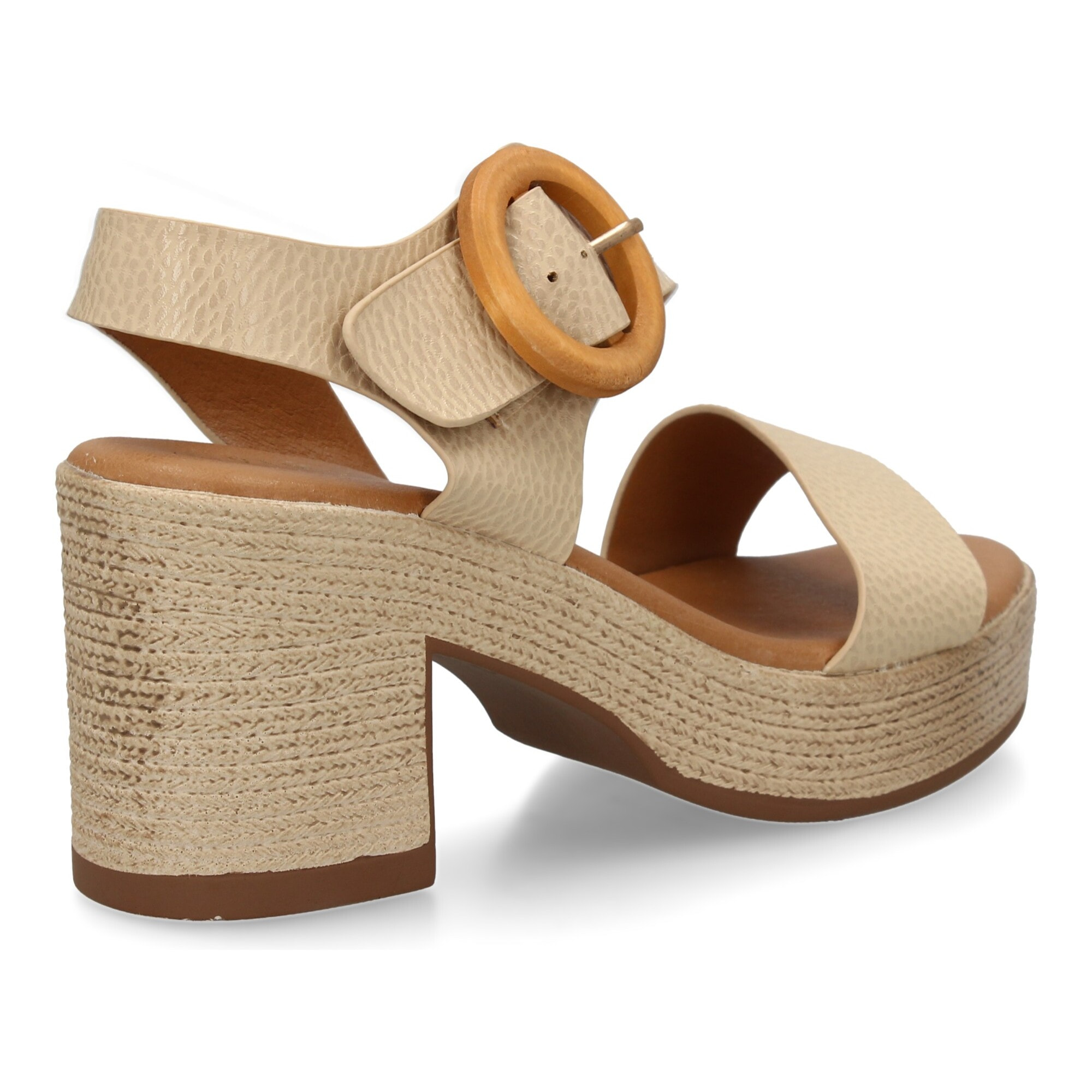 Sandalia de tacon para mujer diseño moderno elegante y comodo con tiras cruzadas en el talon.