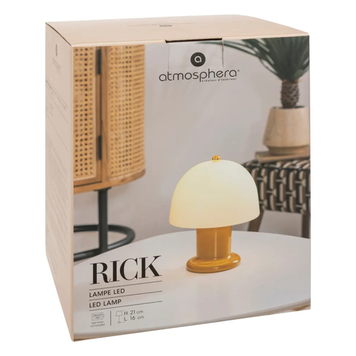 Lampe à poser LED Rick jaune H21cm