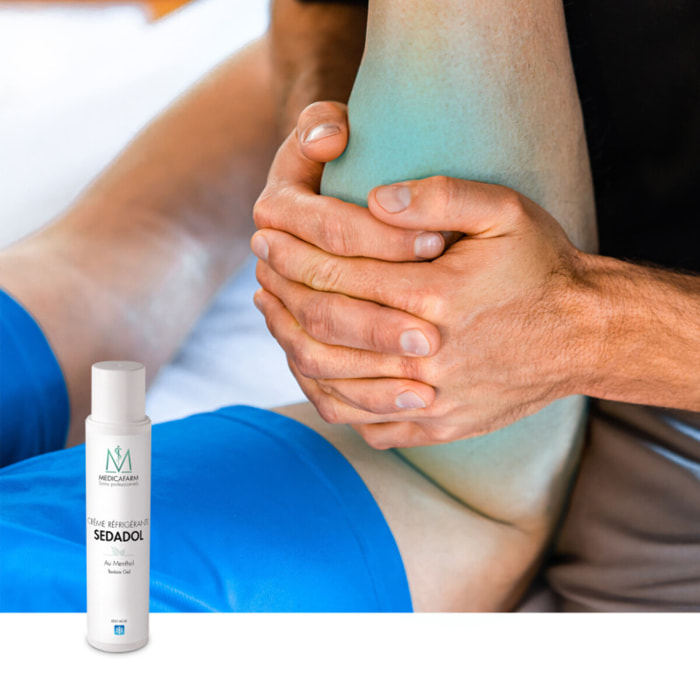 MEDICAFARM - Crème réfrigérante SEDADOL au menthol - Effet froid - Aide à soulager les douleurs et le phénomène des jambes lourdes - Flacon airless 250ml