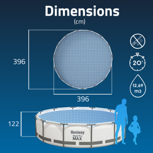 Bestway Piscine hors sol - Ronde - Steel Pro Max - 396 x 122 cm - Filtre à Cartouche inclus