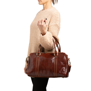Borsa a bauletto  da donna In Vera pelle Made in Italy 37x22x16 cm