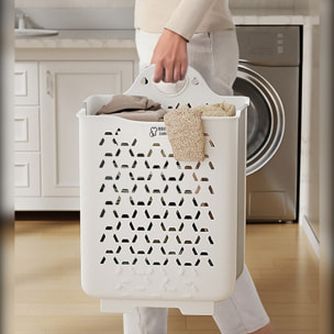 Cesto de ropa colgante plegable con asa de transporte, 2 paquetes