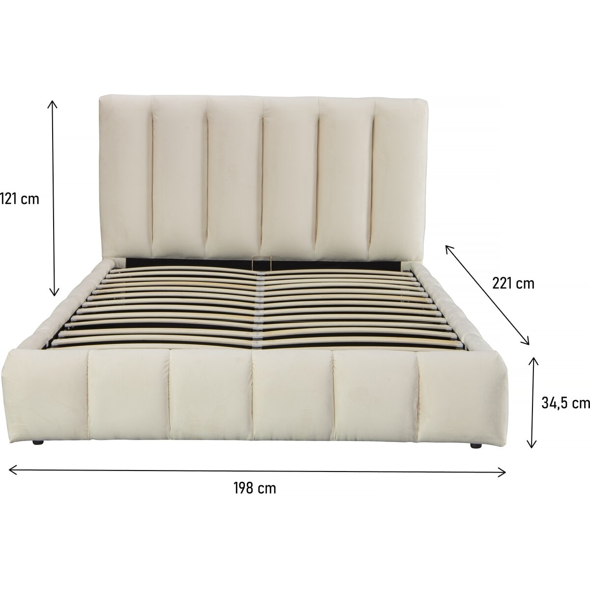 Lit avec coffre "Annie" 180 x 200 cm - Beige
