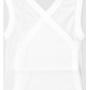 Body cruzado bebé sin mangas algodón