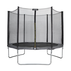 Trampoline rond Ø 305cm gris avec son filet de protection - Mars - Trampoline de jardin 3m 300 cm | Qualité PRO. | Normes EU