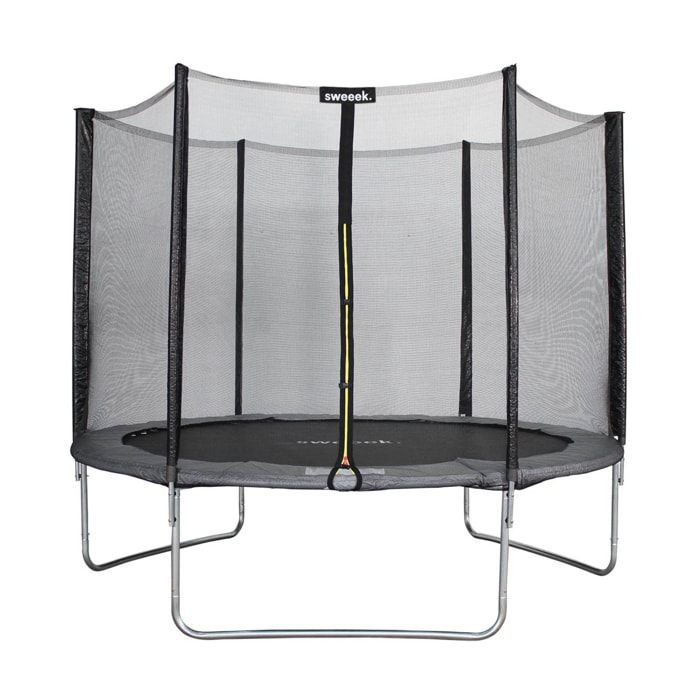 Trampoline rond Ø 305cm gris avec son filet de protection - Mars - Trampoline de jardin 3m 300 cm | Qualité PRO. | Normes EU