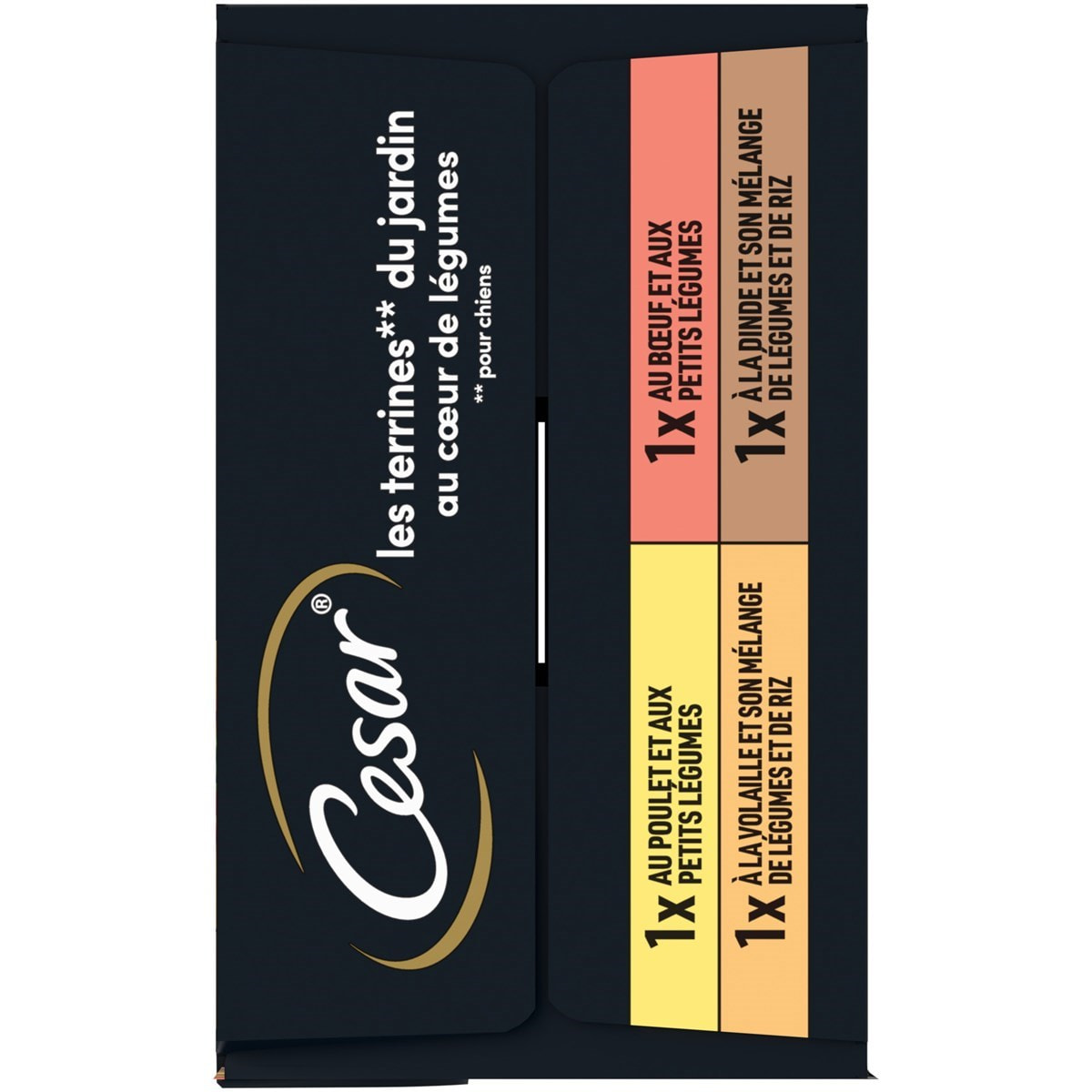 CESAR 32 Barquettes en terrine coeur de légumes pour chien 150g (8x4)