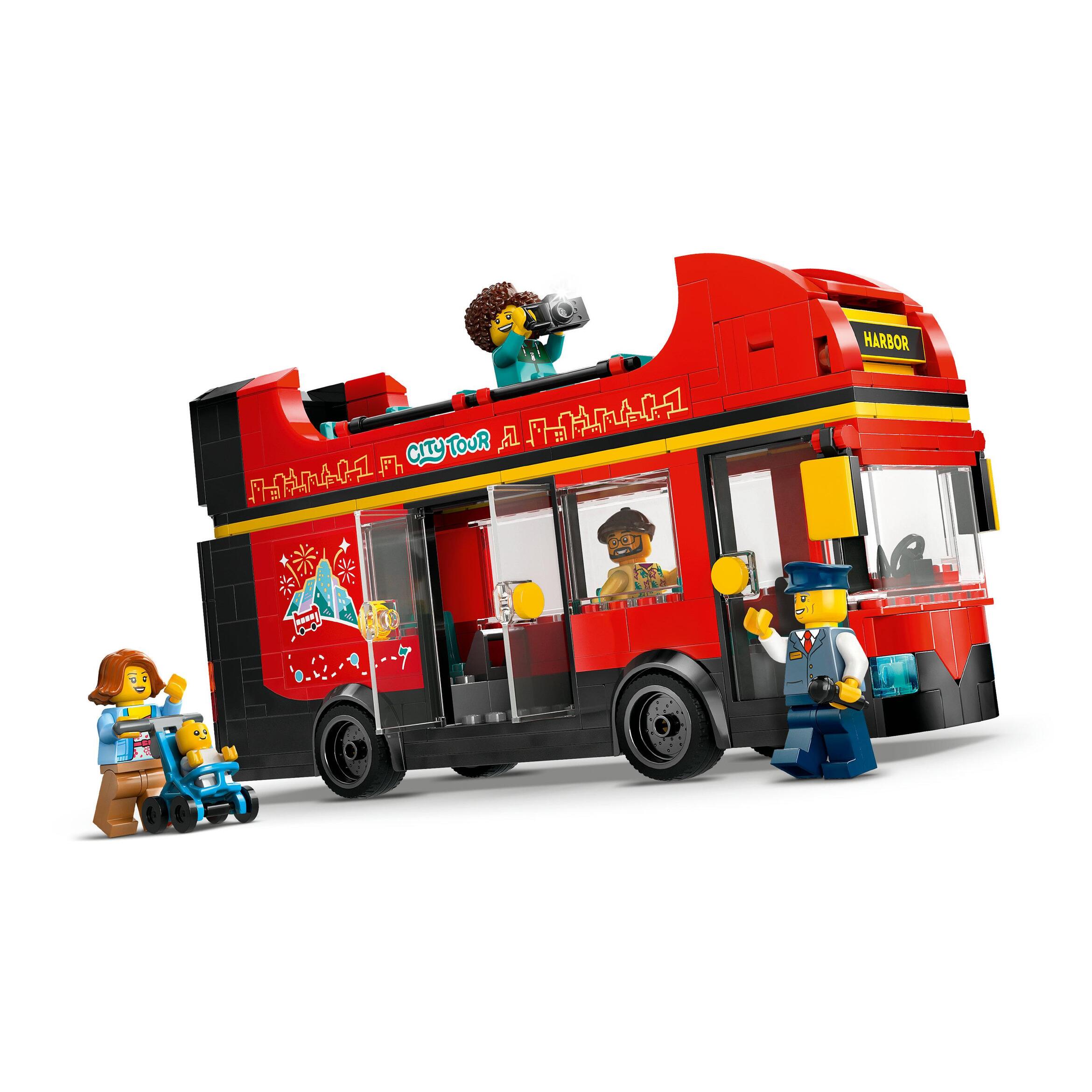 LEGO CITY 60407 - AUTOBUS TURISTICO ROSSO A DUE PIANI